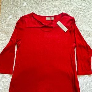 Chicos Twisted Keyhole Neck Top